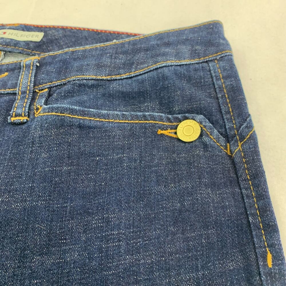 Tommy Hilfiger Dark Wash Flat Front Denim Jeans - Women's Size 10 - Picture 5 of 10
